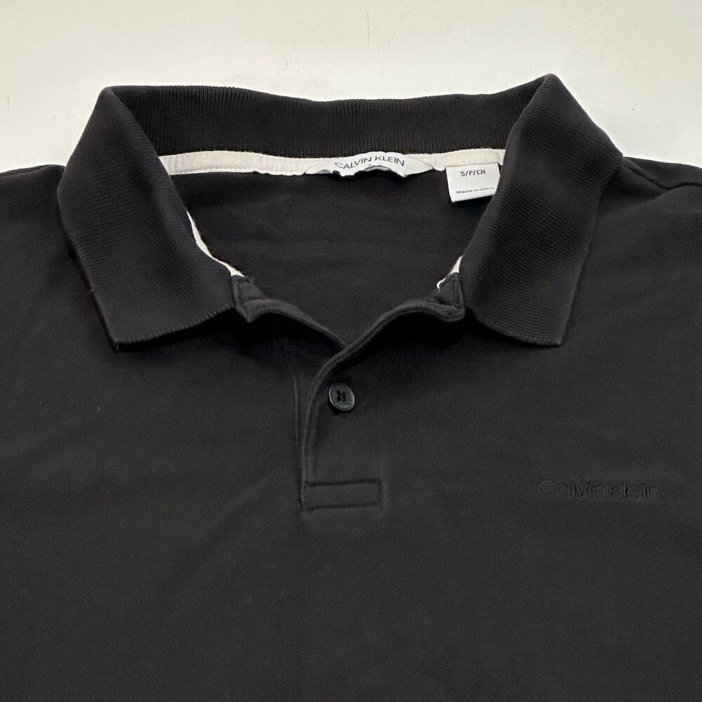 Calvin‎ Klein Men's Polo Shirt Black Size S